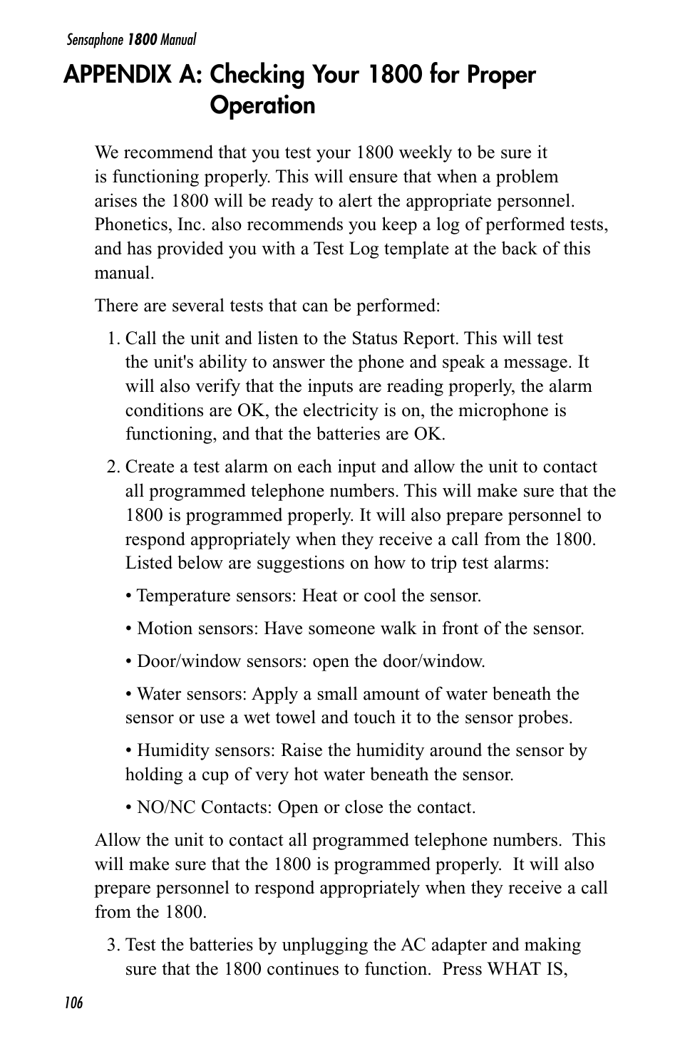 Sensaphone 1800 User Manual | Page 108 / 133
