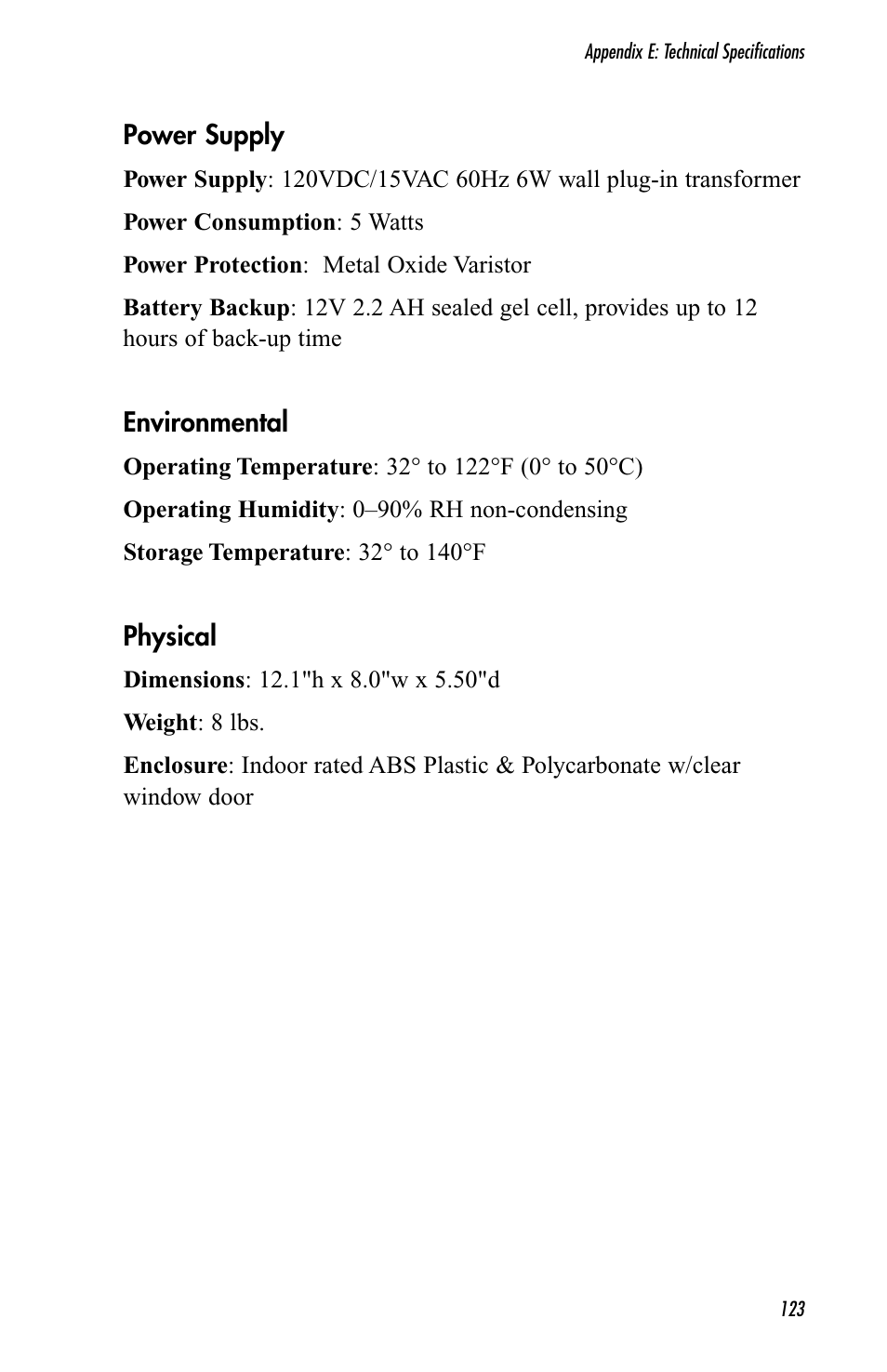 Sensaphone 1800 User Manual | Page 125 / 133