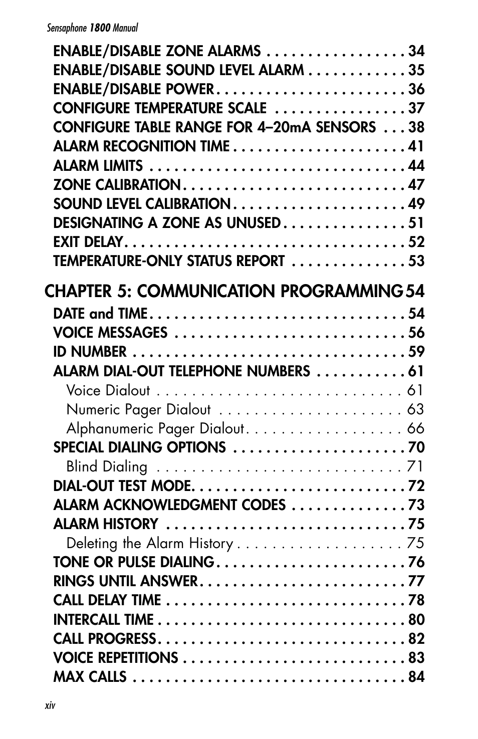 Chapter 5: communication programming 54 | Sensaphone 1800 User Manual | Page 16 / 133