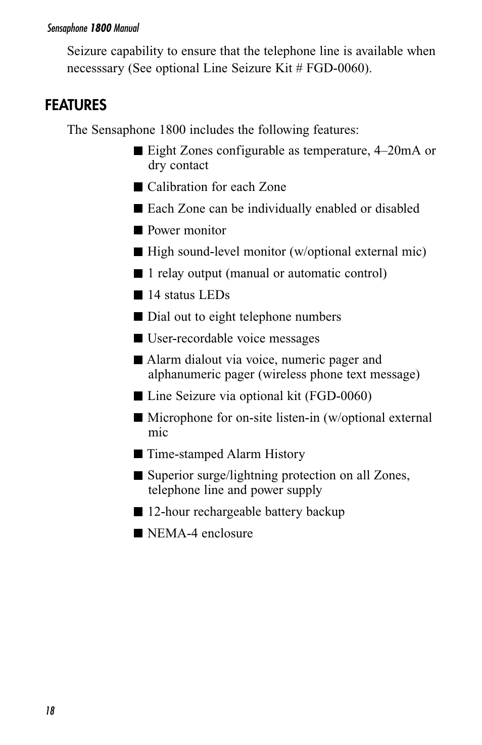 Sensaphone 1800 User Manual | Page 20 / 133