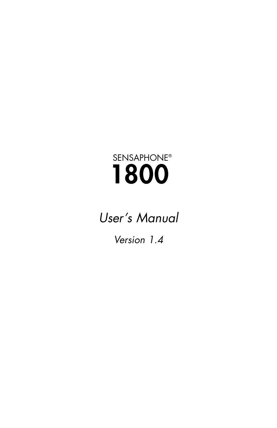 Sensaphone 1800 User Manual | Page 3 / 133