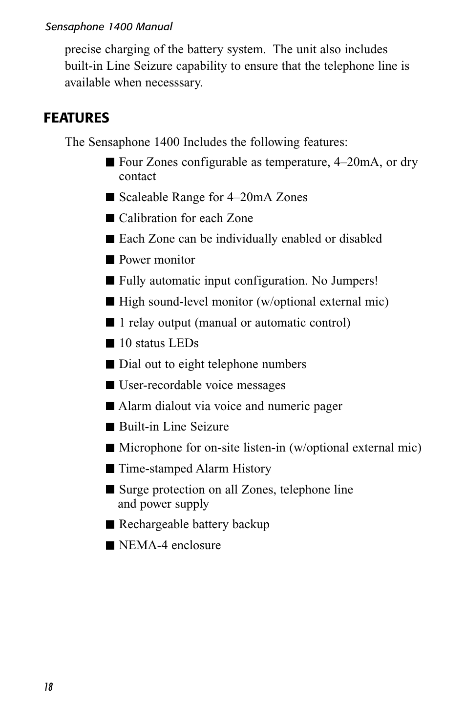 Sensaphone 1400 User Manual | Page 20 / 130
