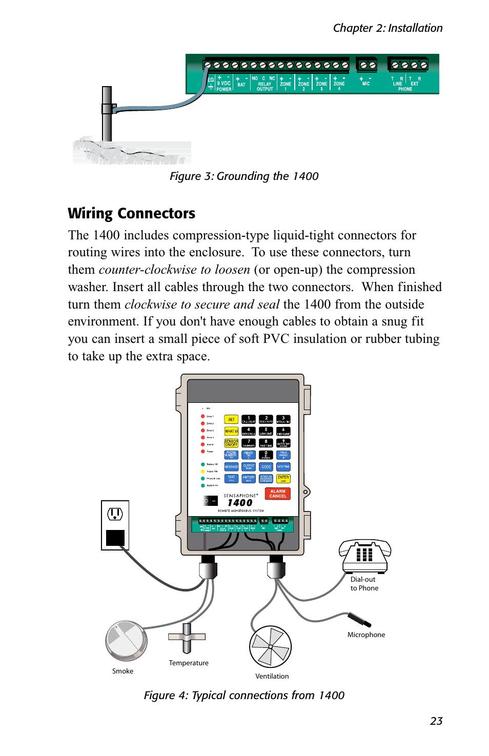 Wiring connectors | Sensaphone 1400 User Manual | Page 25 / 130