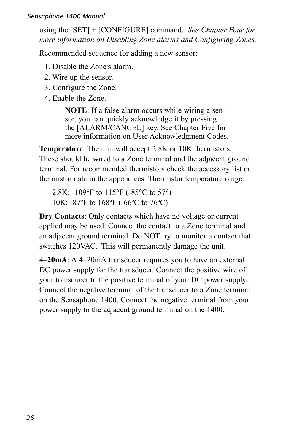 Sensaphone 1400 User Manual | Page 28 / 130