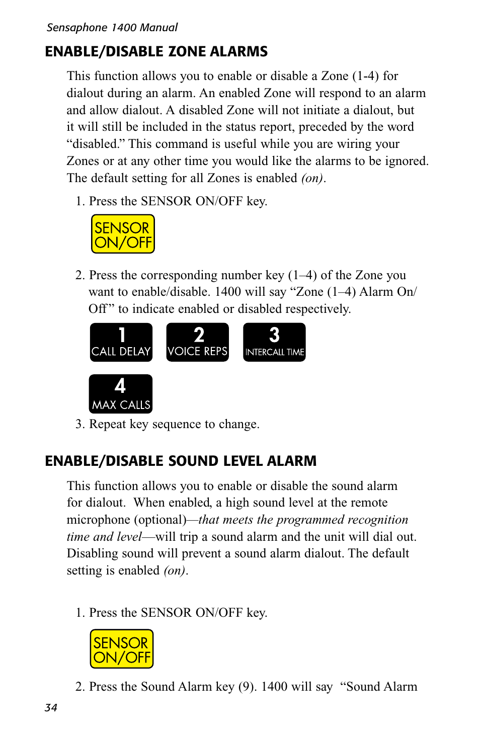 Sensaphone 1400 User Manual | Page 36 / 130