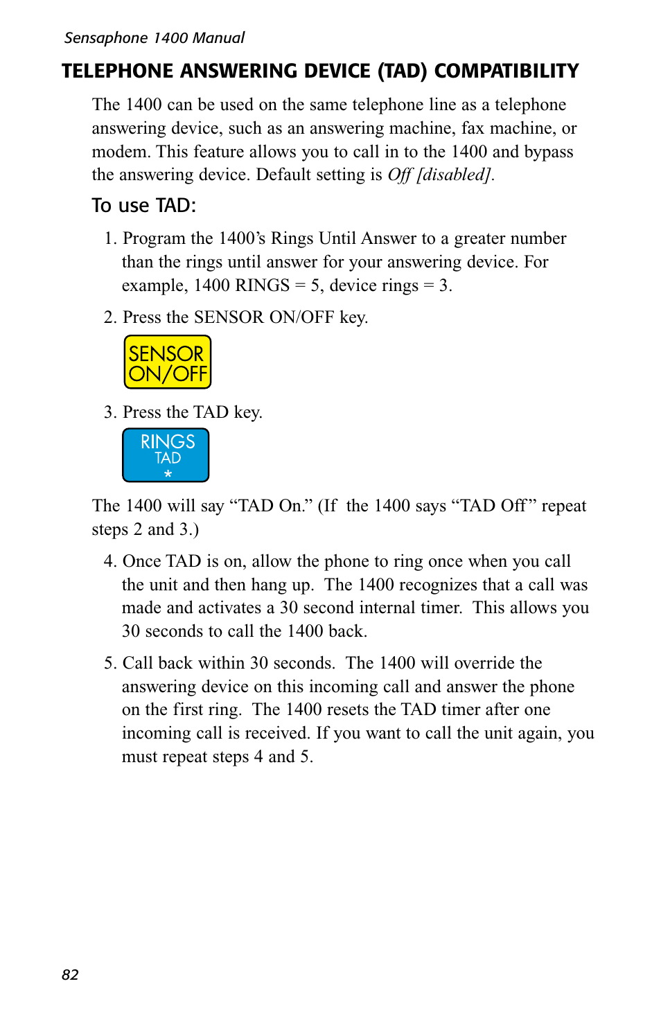 Sensaphone 1400 User Manual | Page 84 / 130