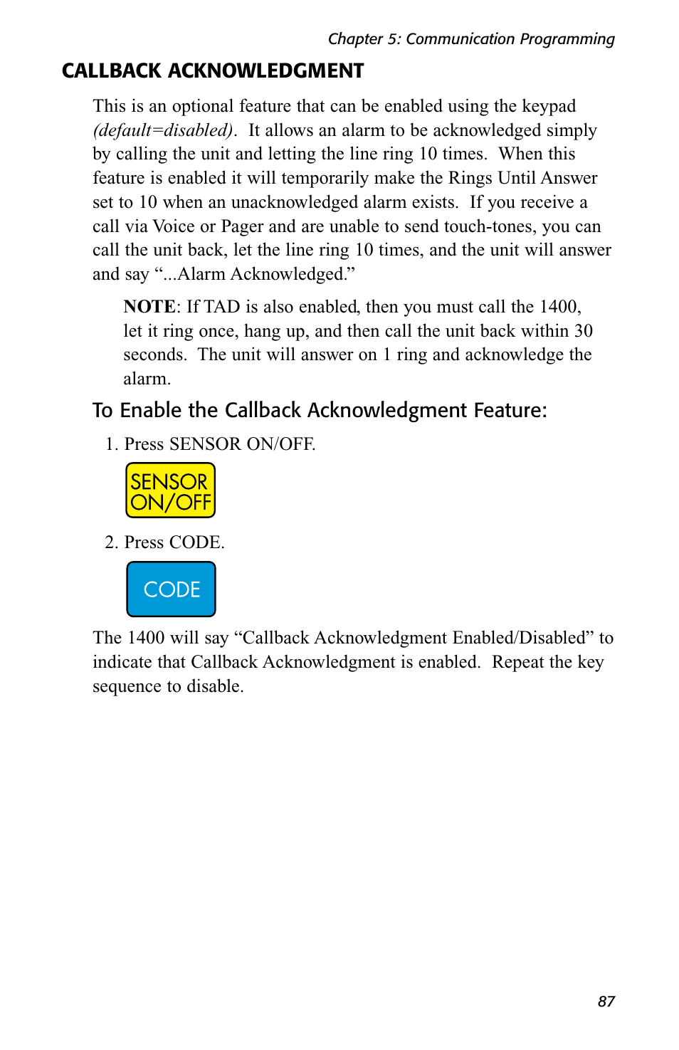 Sensaphone 1400 User Manual | Page 89 / 130