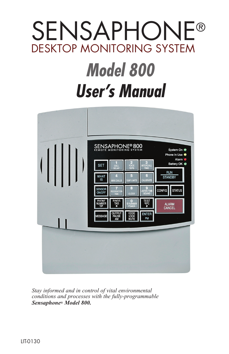 Sensaphone 800 User Manual | 136 pages