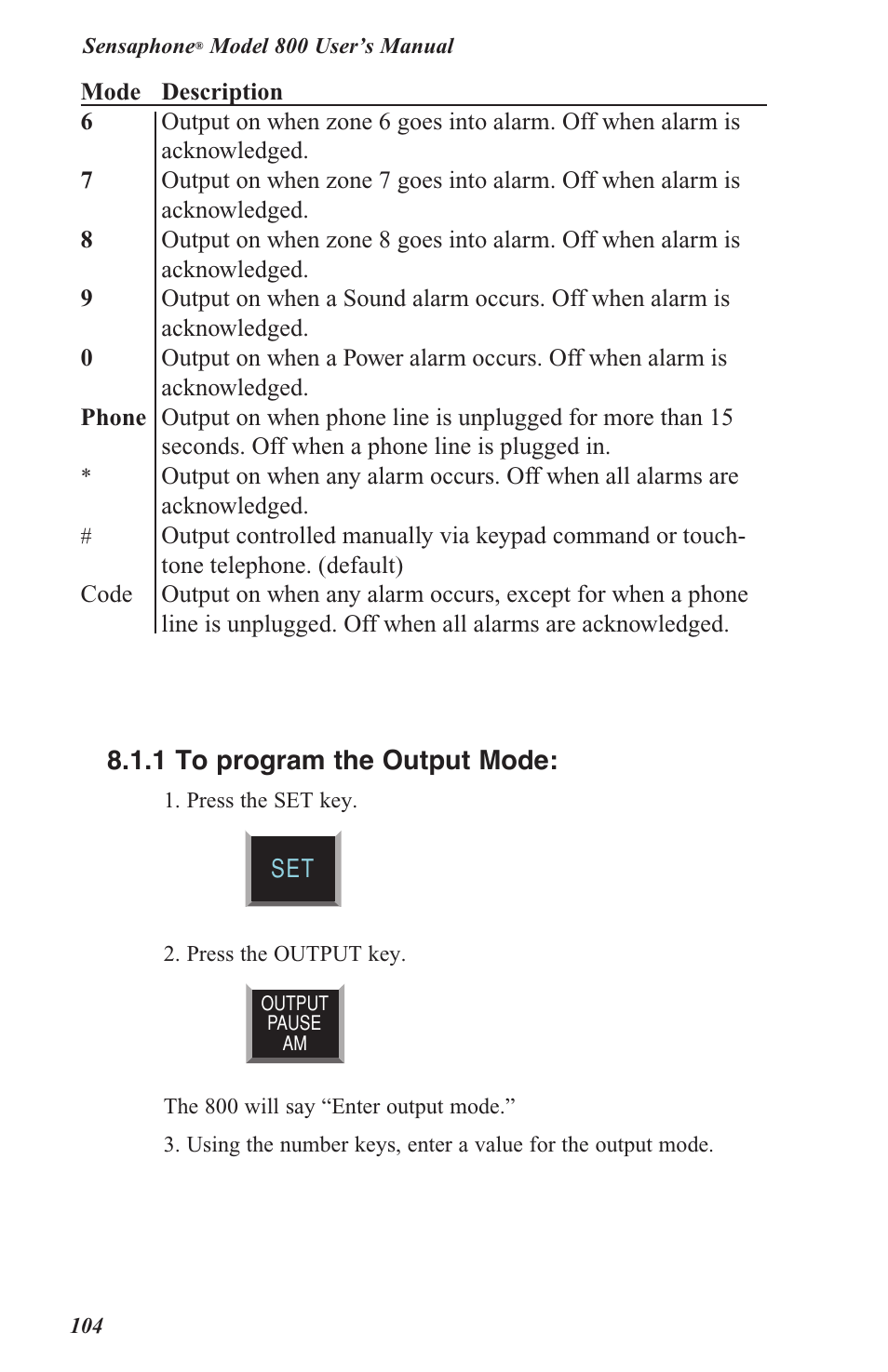 Sensaphone 800 User Manual | Page 106 / 136