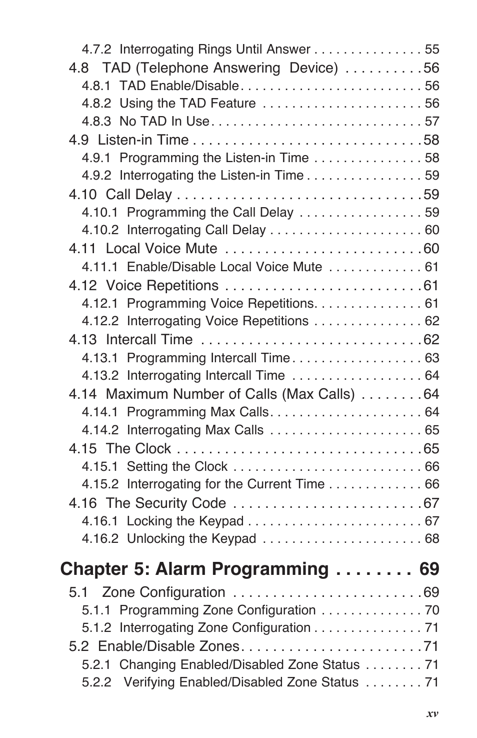 Chapter 5: alarm programming | Sensaphone 800 User Manual | Page 17 / 136