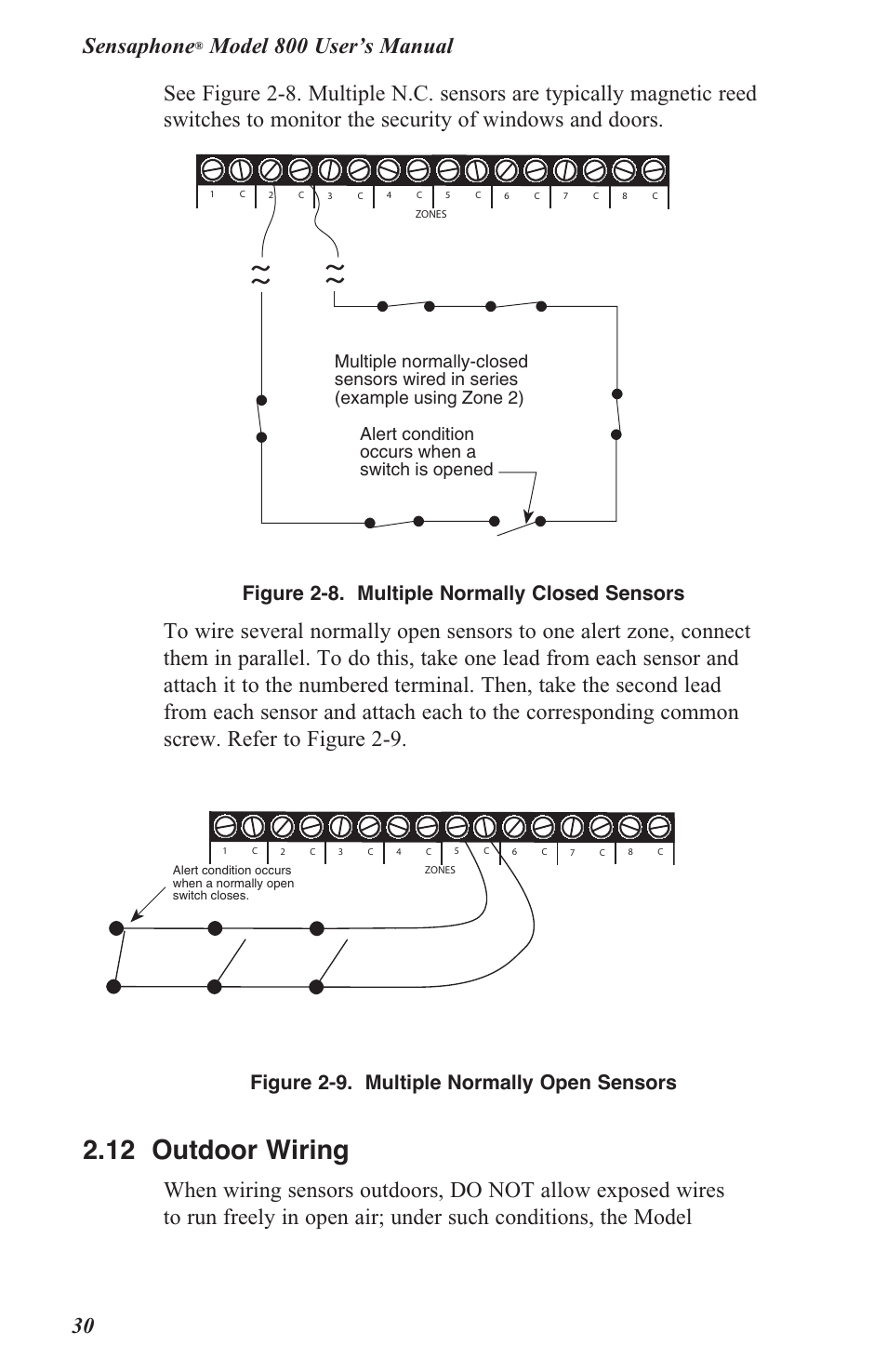 2 .12 outdoor wiring, Sensaphone | Sensaphone 800 User Manual | Page 32 / 136