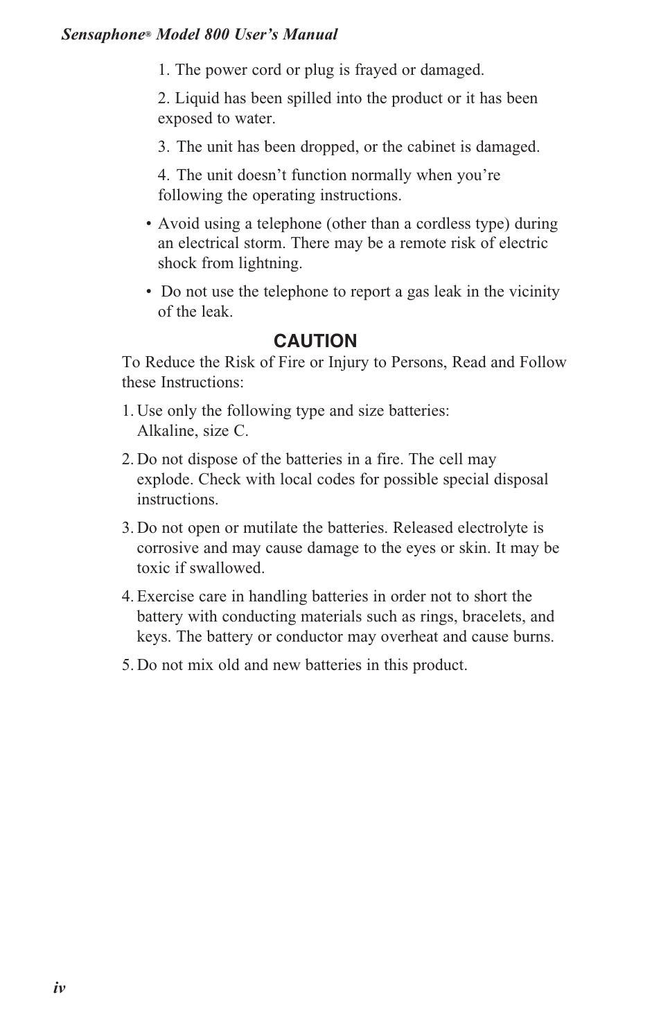 Sensaphone 800 User Manual | Page 6 / 136