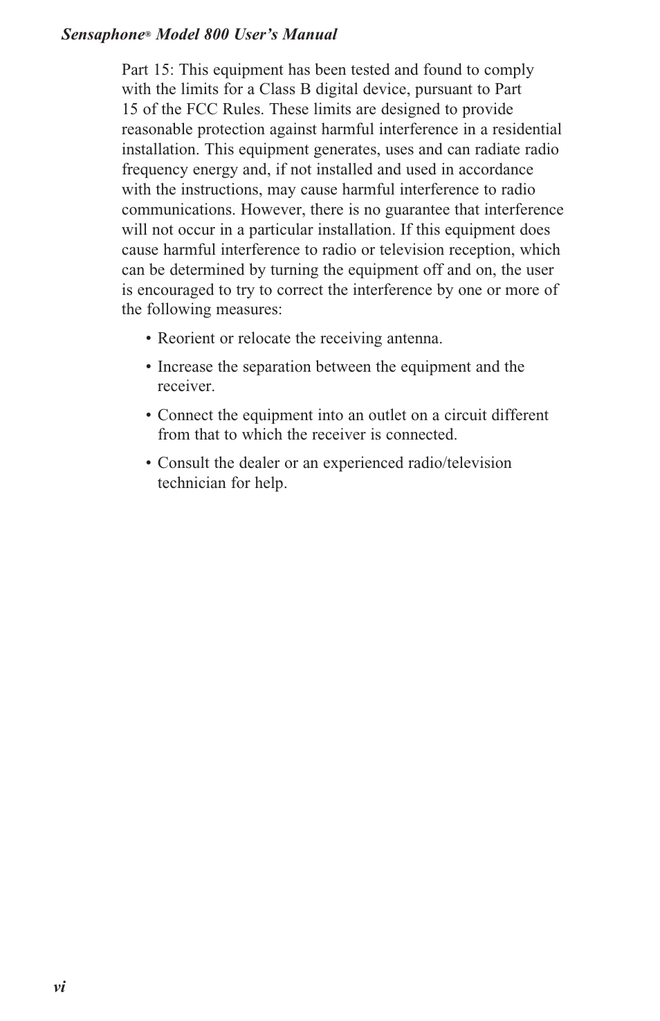 Sensaphone 800 User Manual | Page 8 / 136