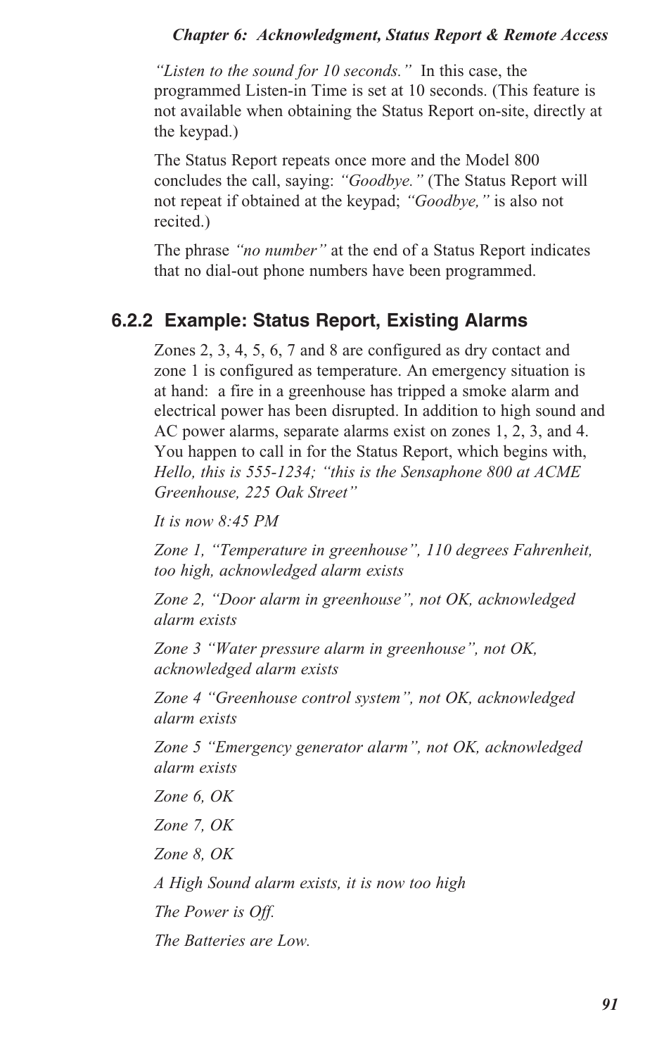 Sensaphone 800 User Manual | Page 93 / 136