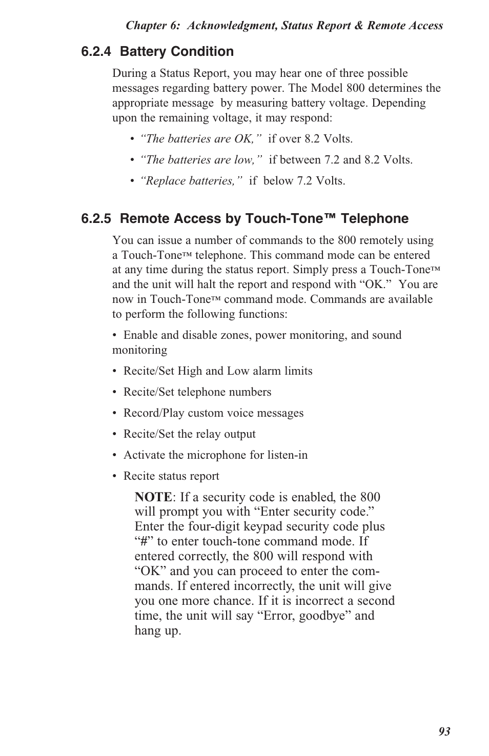 Sensaphone 800 User Manual | Page 95 / 136