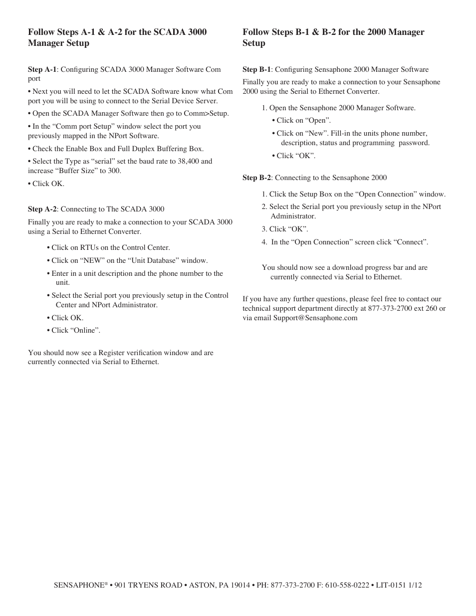 Sensaphone fgd-0300 SCADA 3000 User Manual | Page 2 / 2