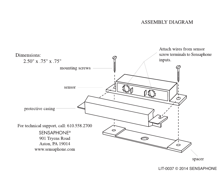Sensaphone fgd-0100 REMOTE TEMPERATURE SENSOR User Manual | Page 2 / 3