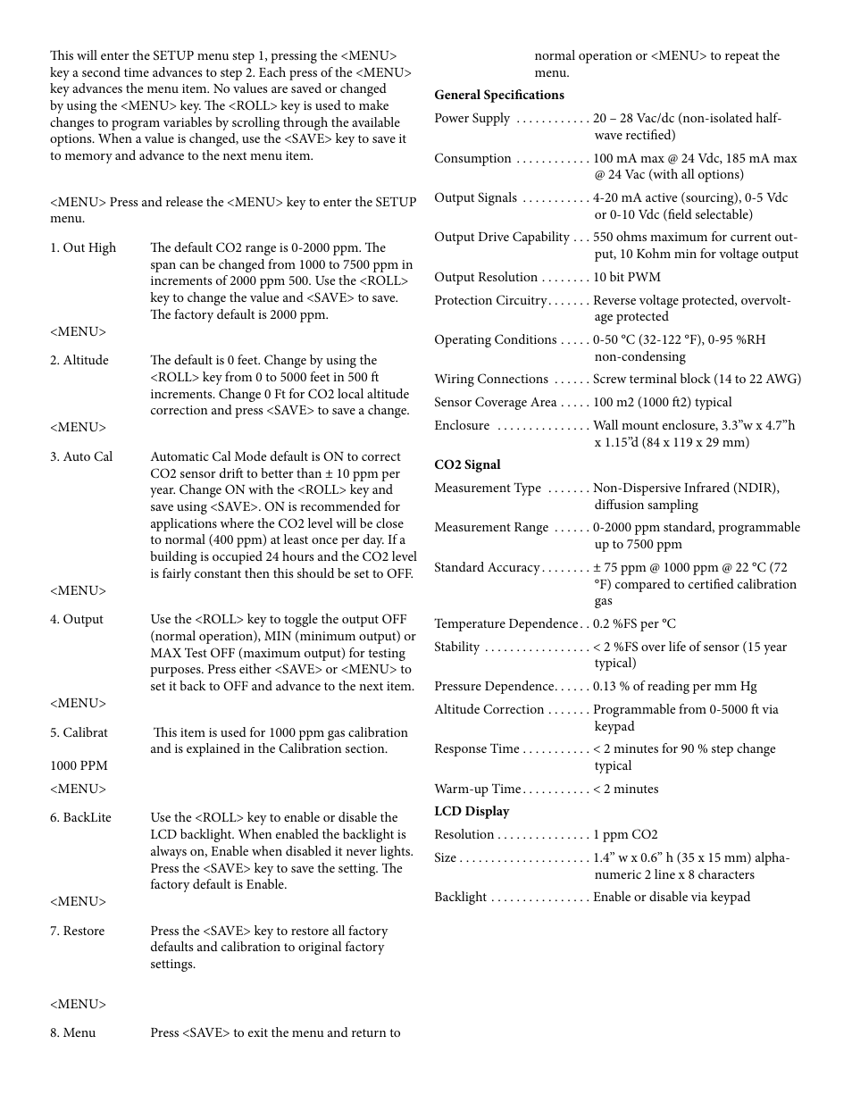 Sensaphone fgd-0068 CARBON CO2 SENSOR User Manual | Page 3 / 3