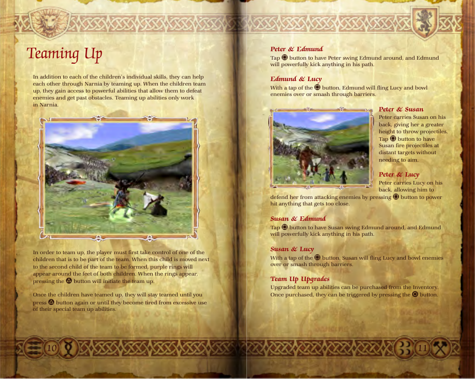 Teaming up | Disney Interactive Studios The Chronicles of Narnia: The Lion User Manual | Page 6 / 11