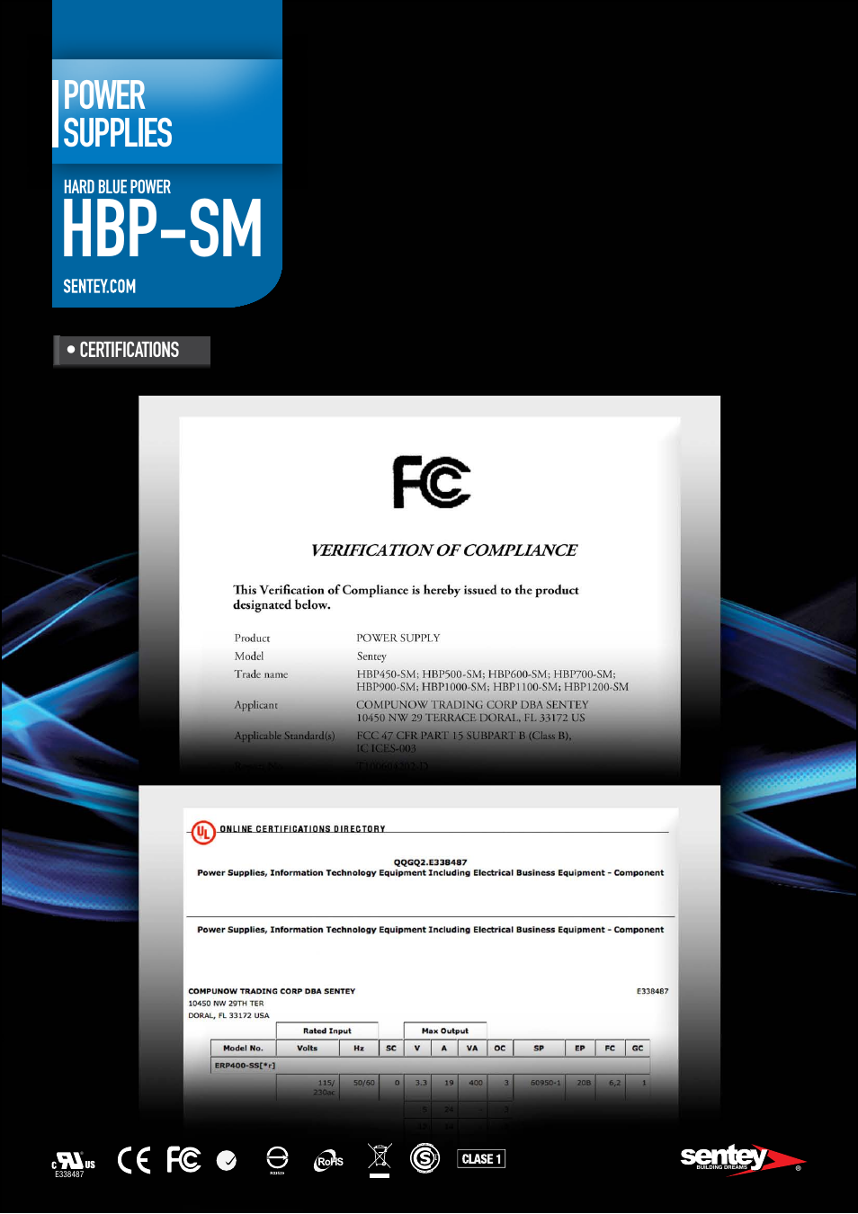 Hbp-sm, Power supplies | Sentey HBP-SM User Manual | Page 6 / 15