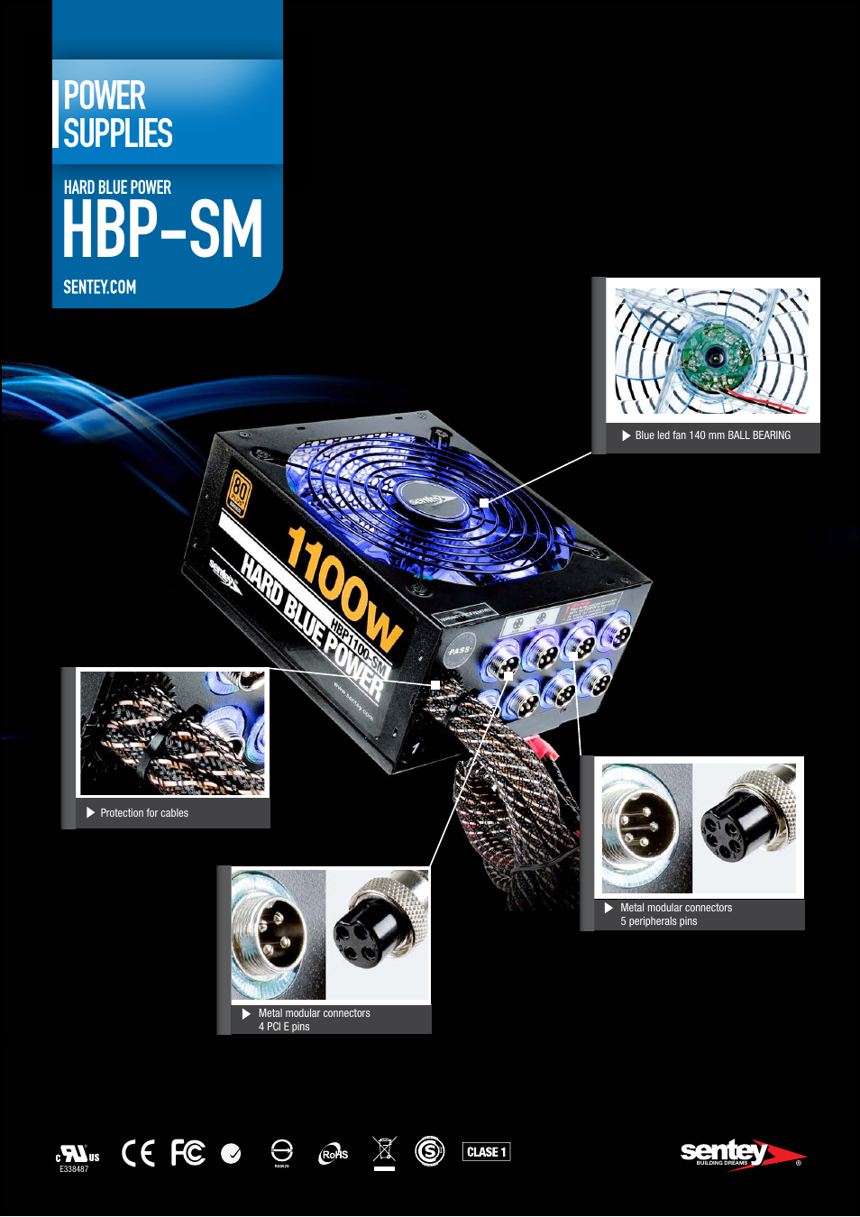 Hbp-sm, Fuentes de alimentación power supplies | Sentey HBP-SM User Manual | Page 9 / 15