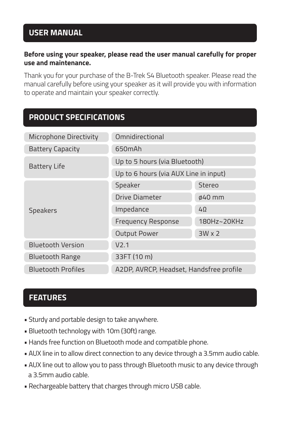 Sentey B-Trek S4 User Manual | Page 2 / 4