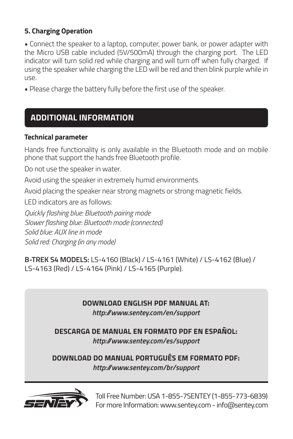 Sentey B-Trek S4 User Manual | Page 4 / 4