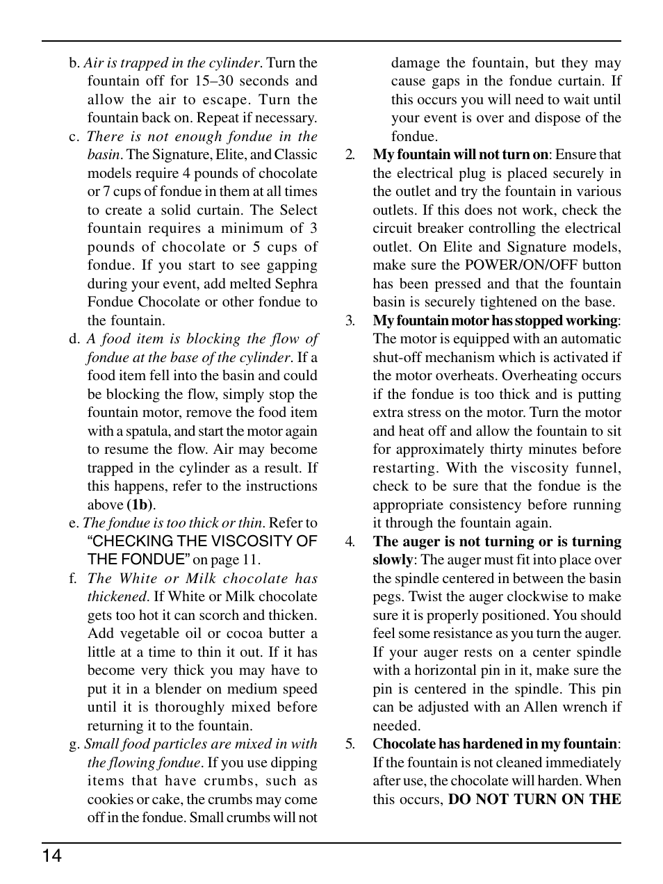 Sephra Home Chocolate & Fondue Fountains User Manual | Page 16 / 22