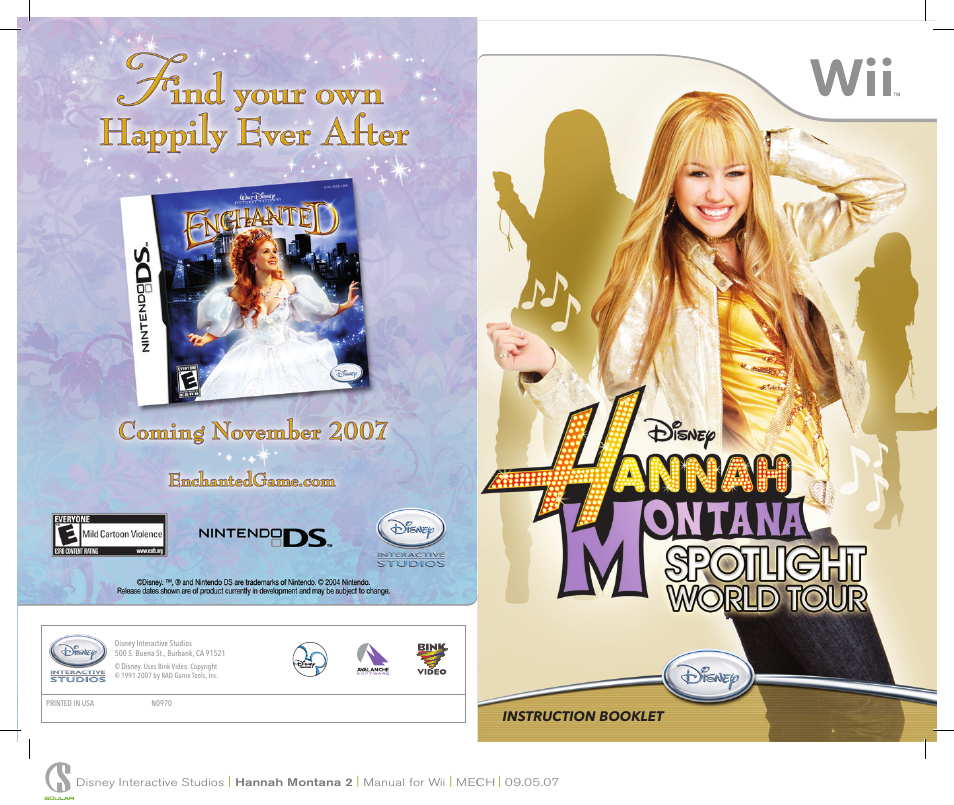 Disney Interactive Studios Hannah Montana: Spotlight World Tour User Manual | 6 pages