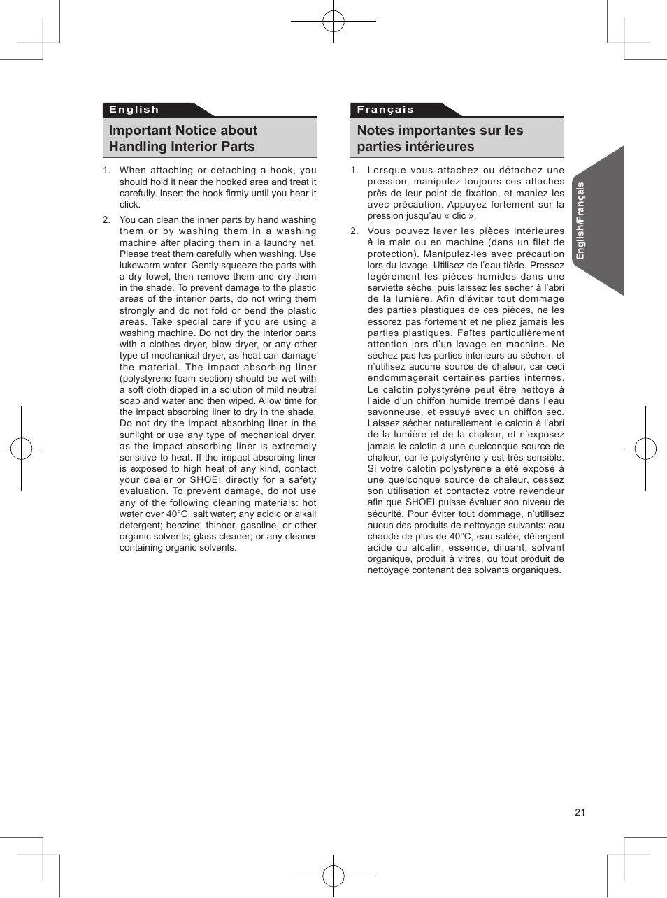 SHOEI Neotec User Manual | Page 22 / 90