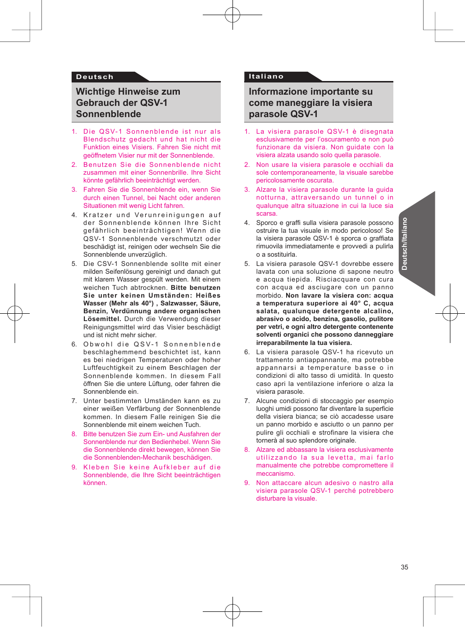 SHOEI Neotec User Manual | Page 36 / 90