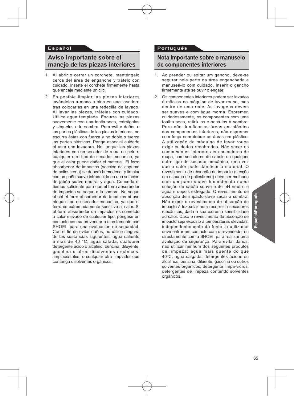 SHOEI Neotec User Manual | Page 66 / 90