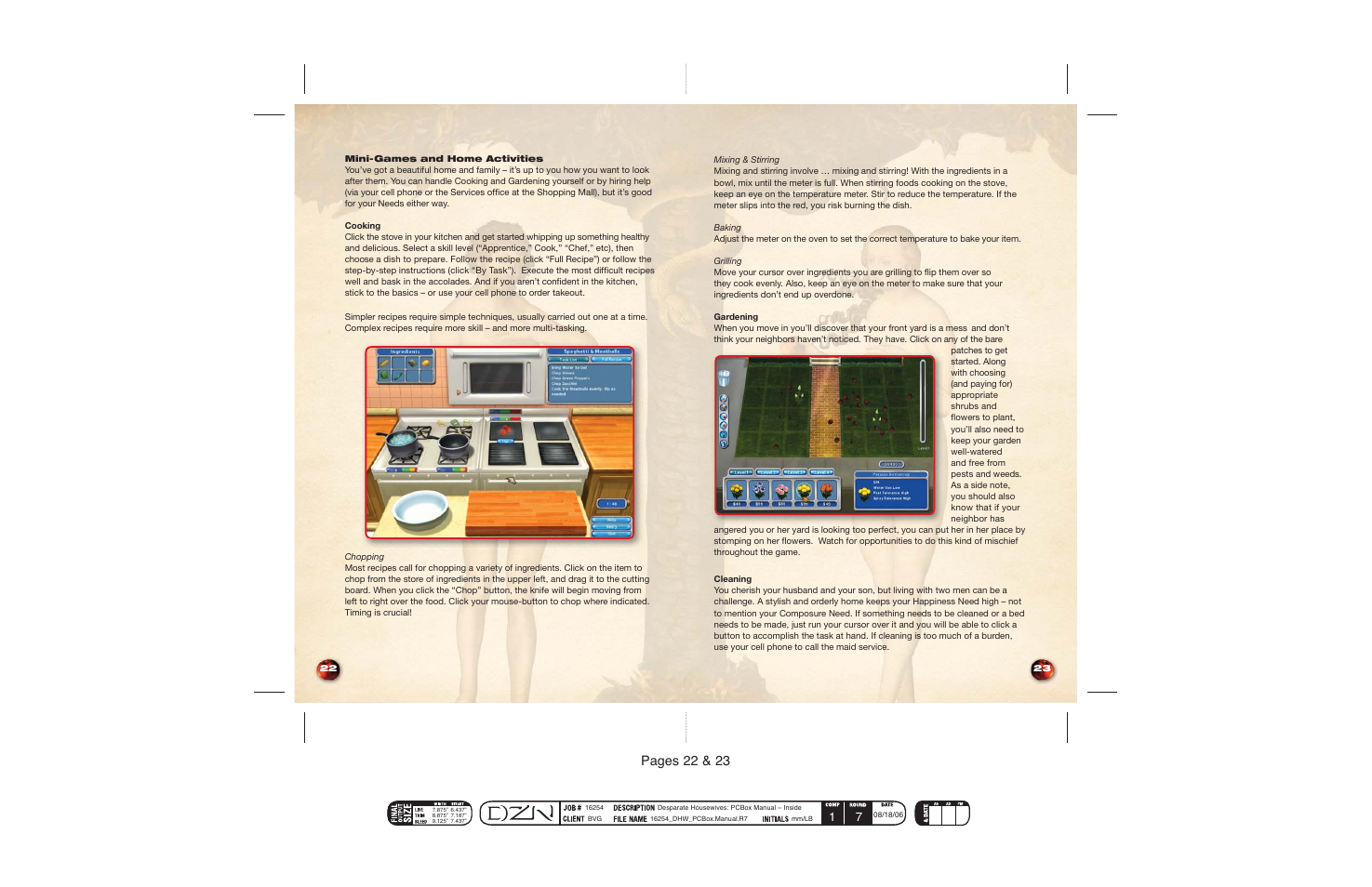 Pages 22 & 23 | Disney Interactive Studios Desperate Housewives: The Game User Manual | Page 13 / 17