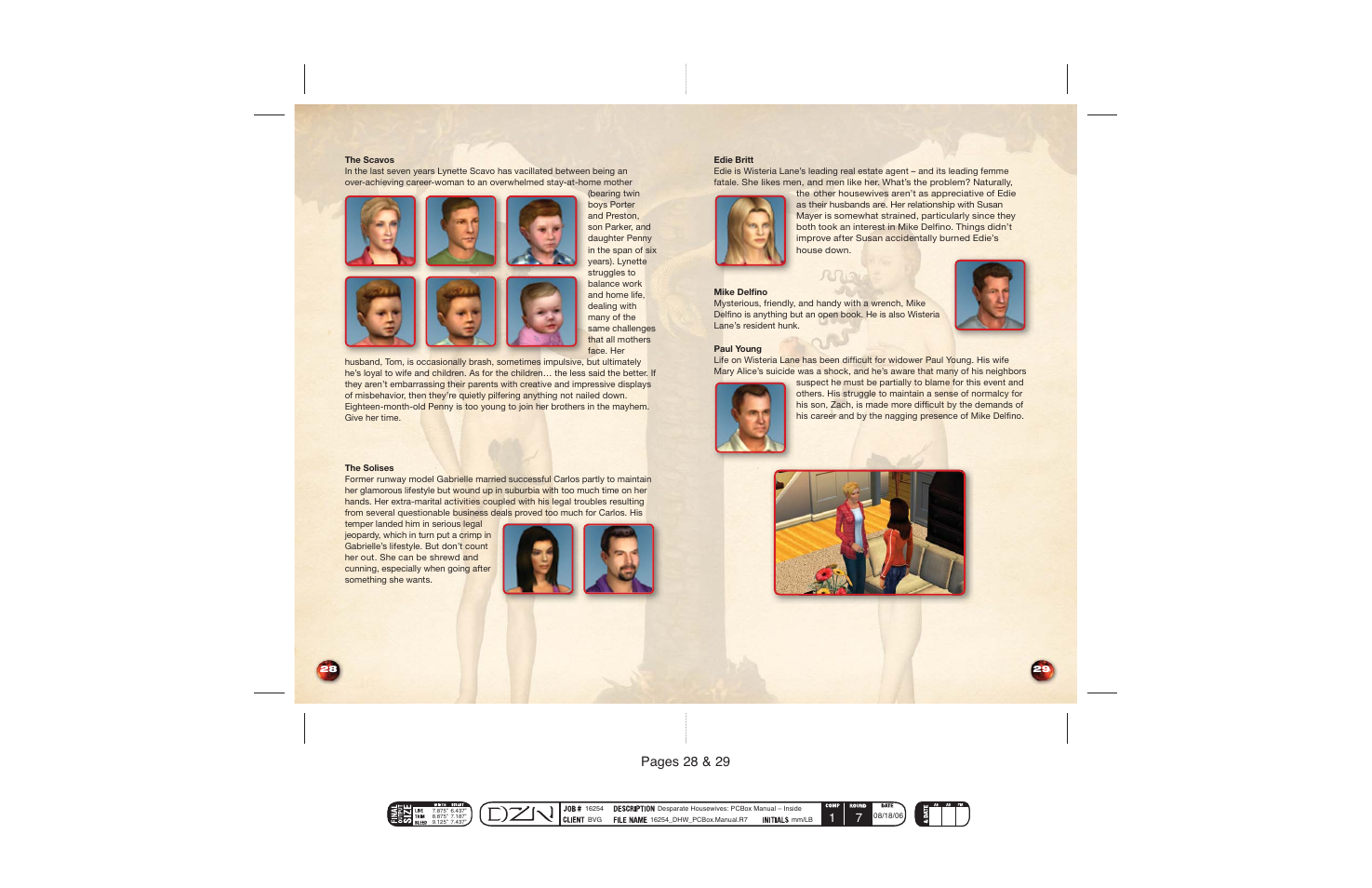 Pages 28 & 29 | Disney Interactive Studios Desperate Housewives: The Game User Manual | Page 16 / 17