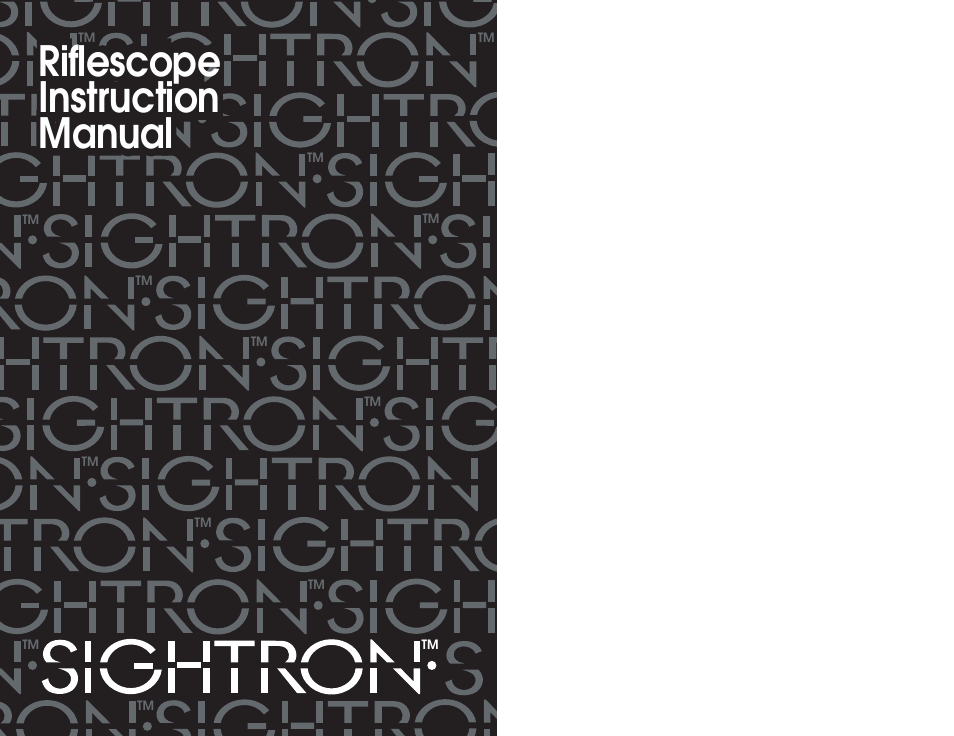 Sightron Riflescopes User Manual | 15 pages