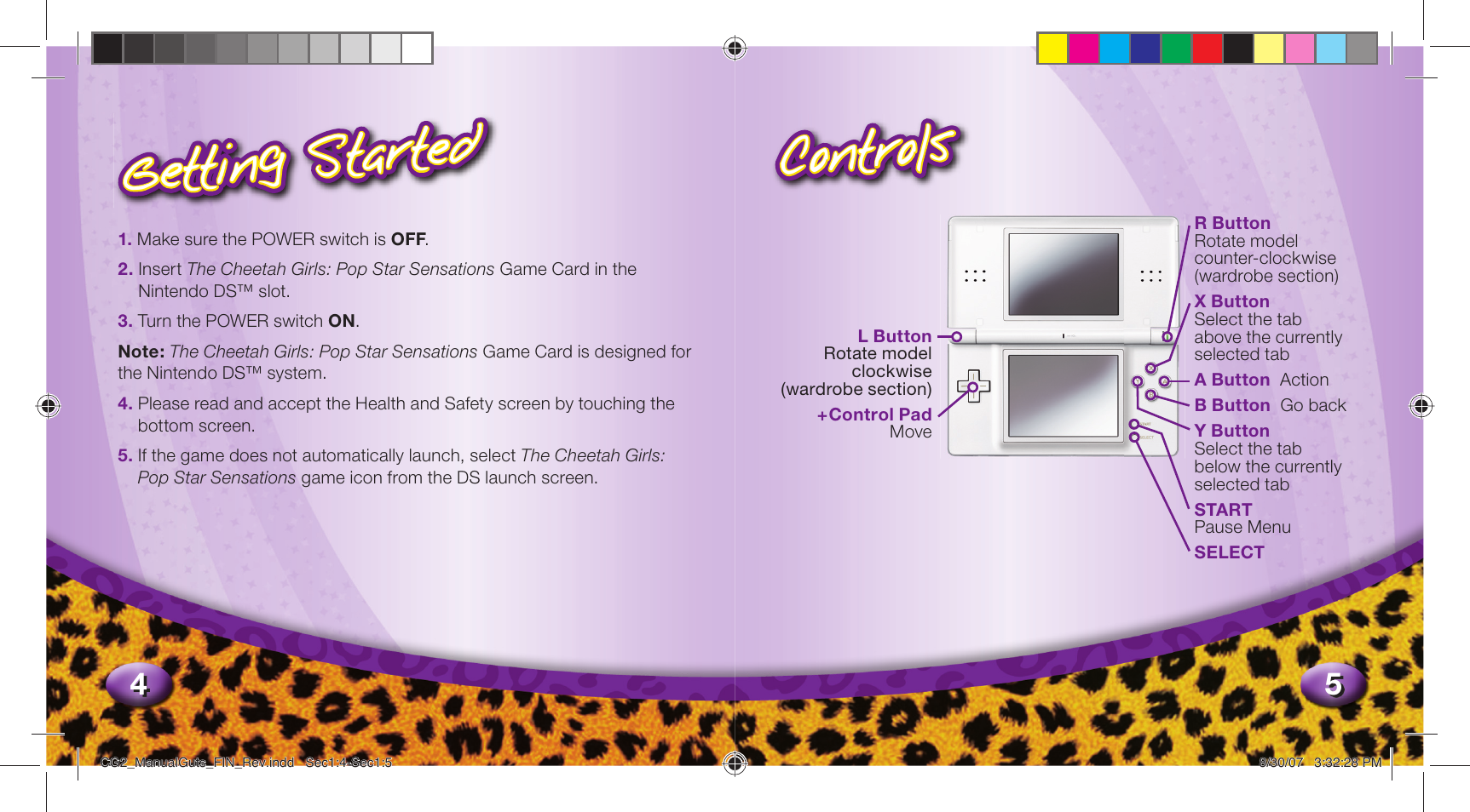 Getting star ted getting star ted getting star ted, Controls i controls i controls i | Disney Interactive Studios NTR-AU3E-USA User Manual | Page 4 / 6