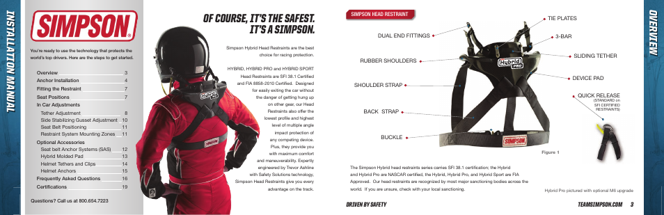 Of course, it’s the safest. it’s a simpson, Ins tall ation manual over view, Driven by safety | Simpson Hybrid User Manual | Page 2 / 11