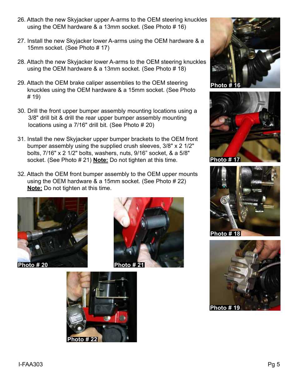 Skyjacker FAA303 User Manual | Page 5 / 6