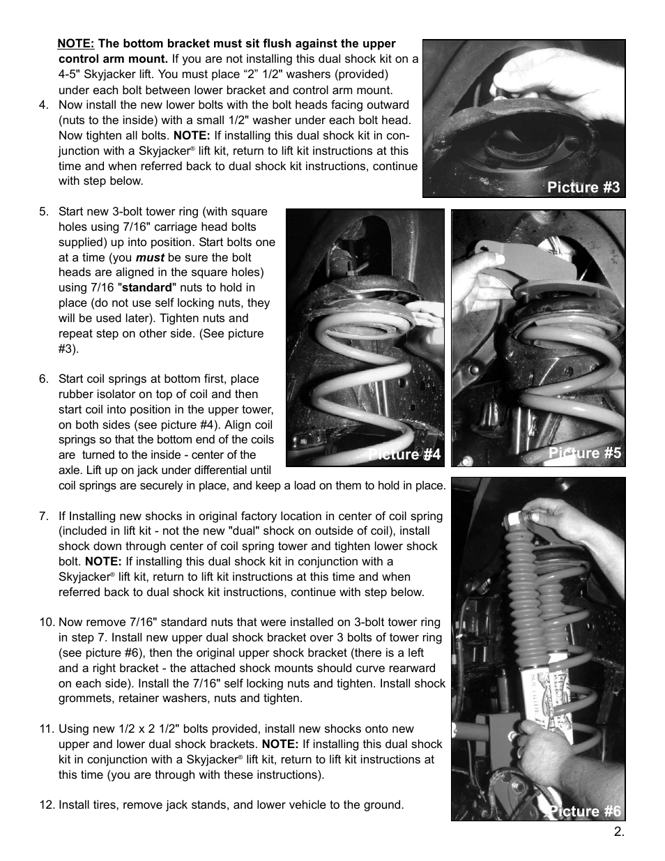Picture #3 picture #4 picture #5 picture #6 | Skyjacker DS390 User Manual | Page 2 / 2