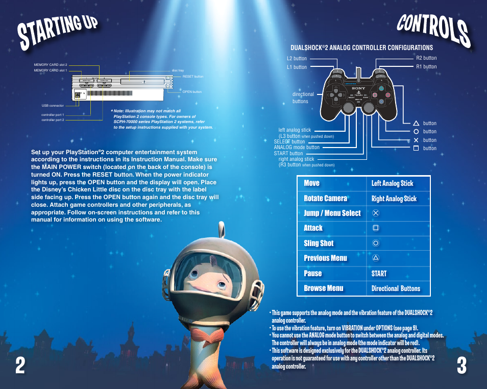 Disney Interactive Studios Chicken Little for PlayStation 2 User Manual | Page 3 / 15