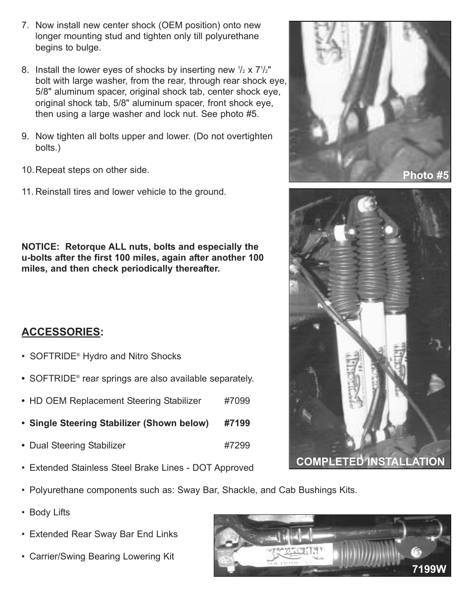 Accessories | Skyjacker TS950 User Manual | Page 2 / 2
