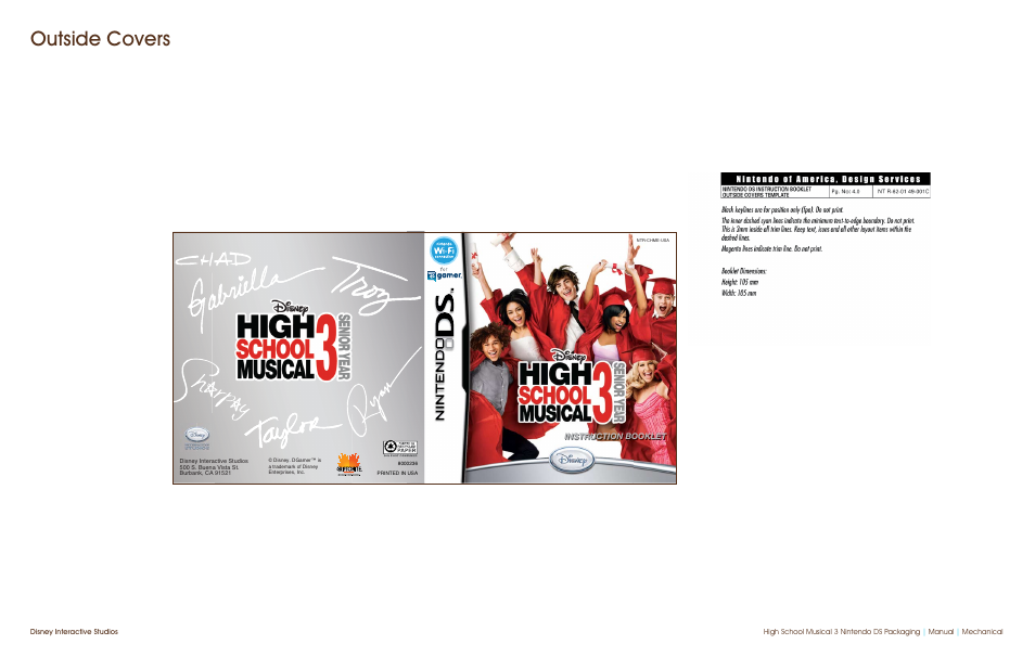 Disney Interactive Studios Disney High School Musical 3: Senior Year Nintendo DS NTR-CHME-USA User Manual | 10 pages