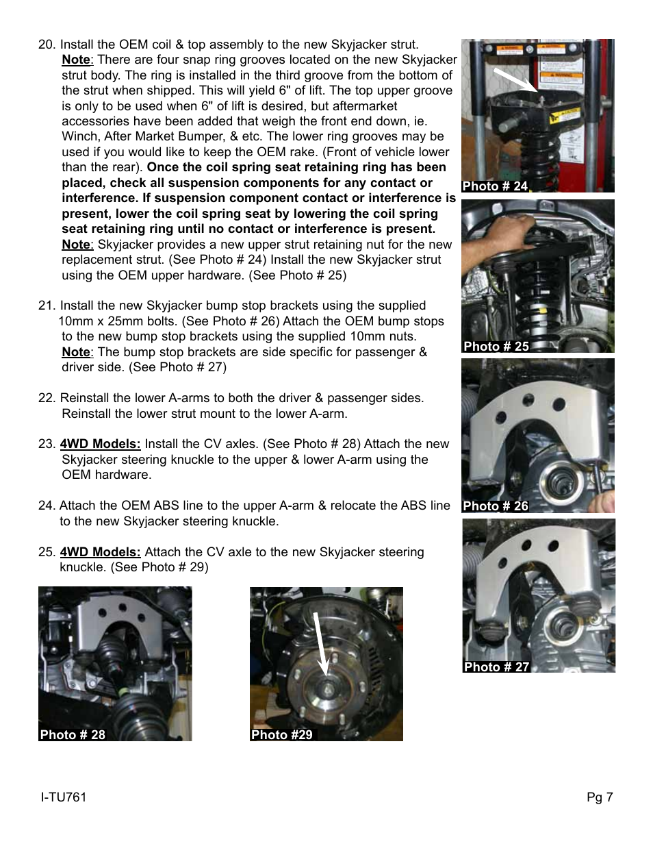 Skyjacker TU761PRS User Manual | Page 7 / 10