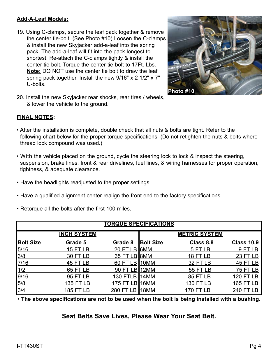 Skyjacker TT413ST User Manual | Page 4 / 4