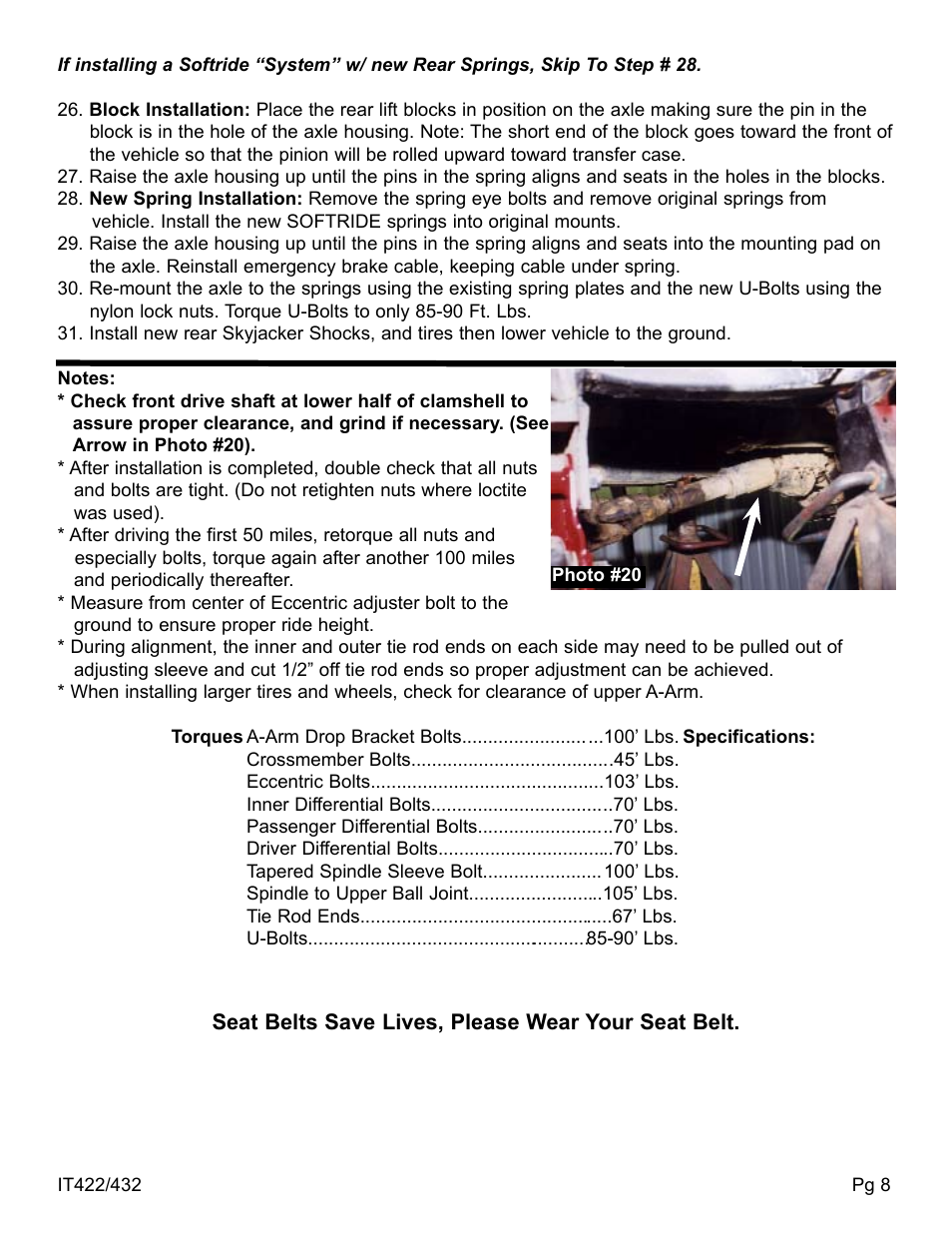 Skyjacker T422 User Manual | Page 8 / 8