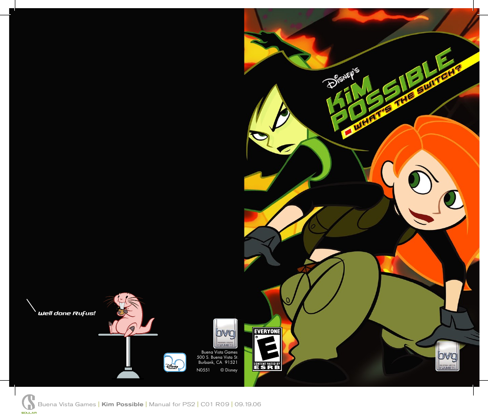 Disney Interactive Studios Kim Possible: What's the Switch for PlayStation 2 User Manual | 10 pages