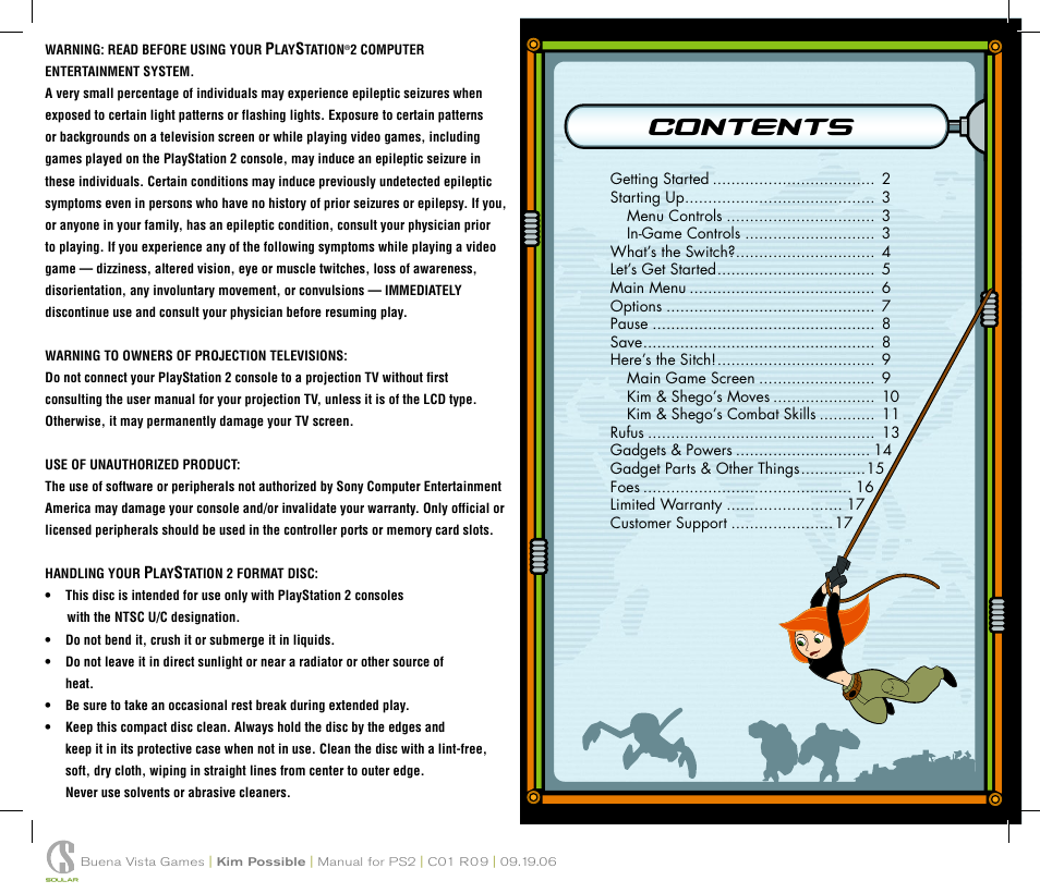Disney Interactive Studios Kim Possible: What's the Switch for PlayStation 2 User Manual | Page 2 / 10