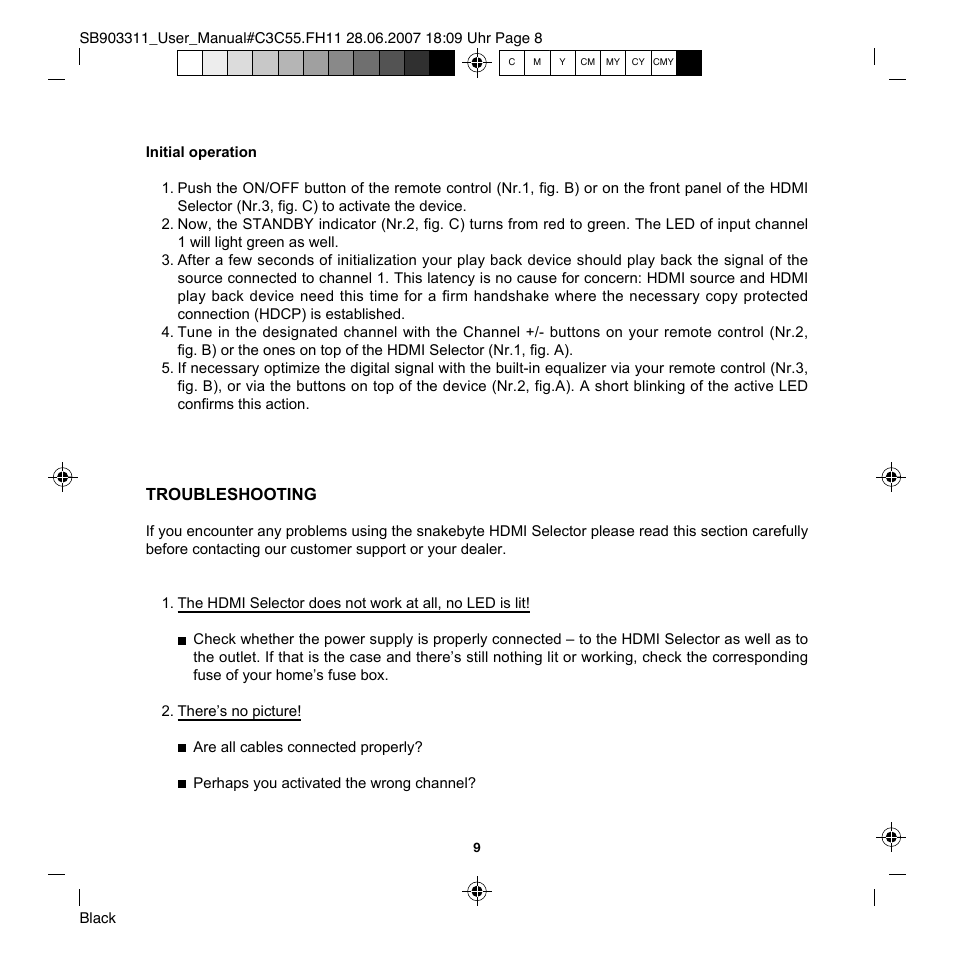 Snakebyte Premium HDMI Selector User Manual | Page 11 / 14