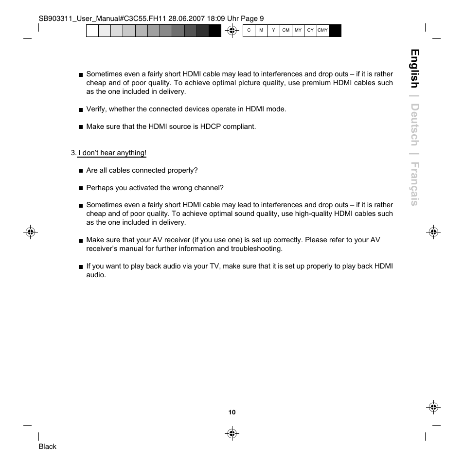 English | deutsch | français | Snakebyte Premium HDMI Selector User Manual | Page 12 / 14