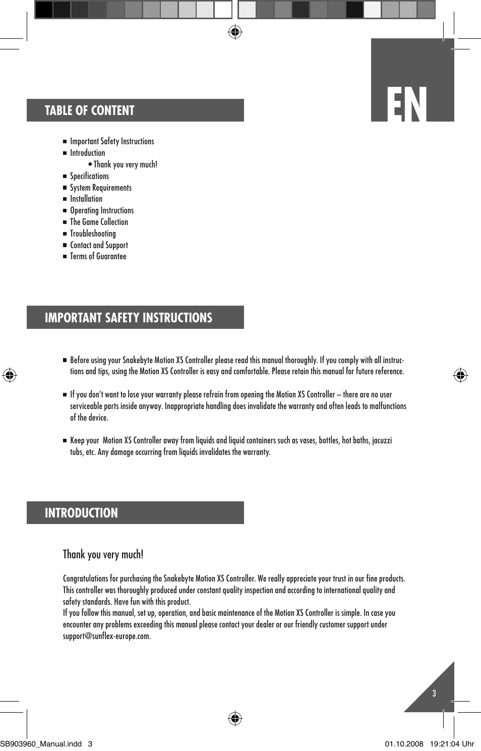 Snakebyte MotionXS Games Collection User Manual | Page 2 / 10